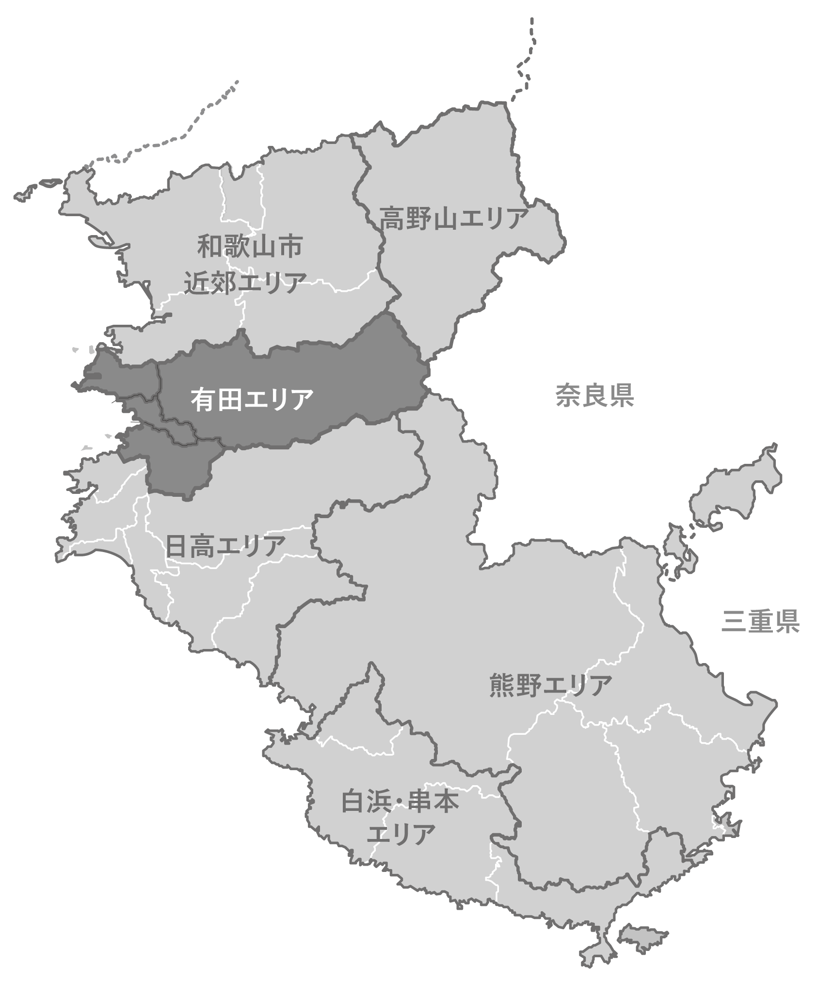 有田エリアの地図