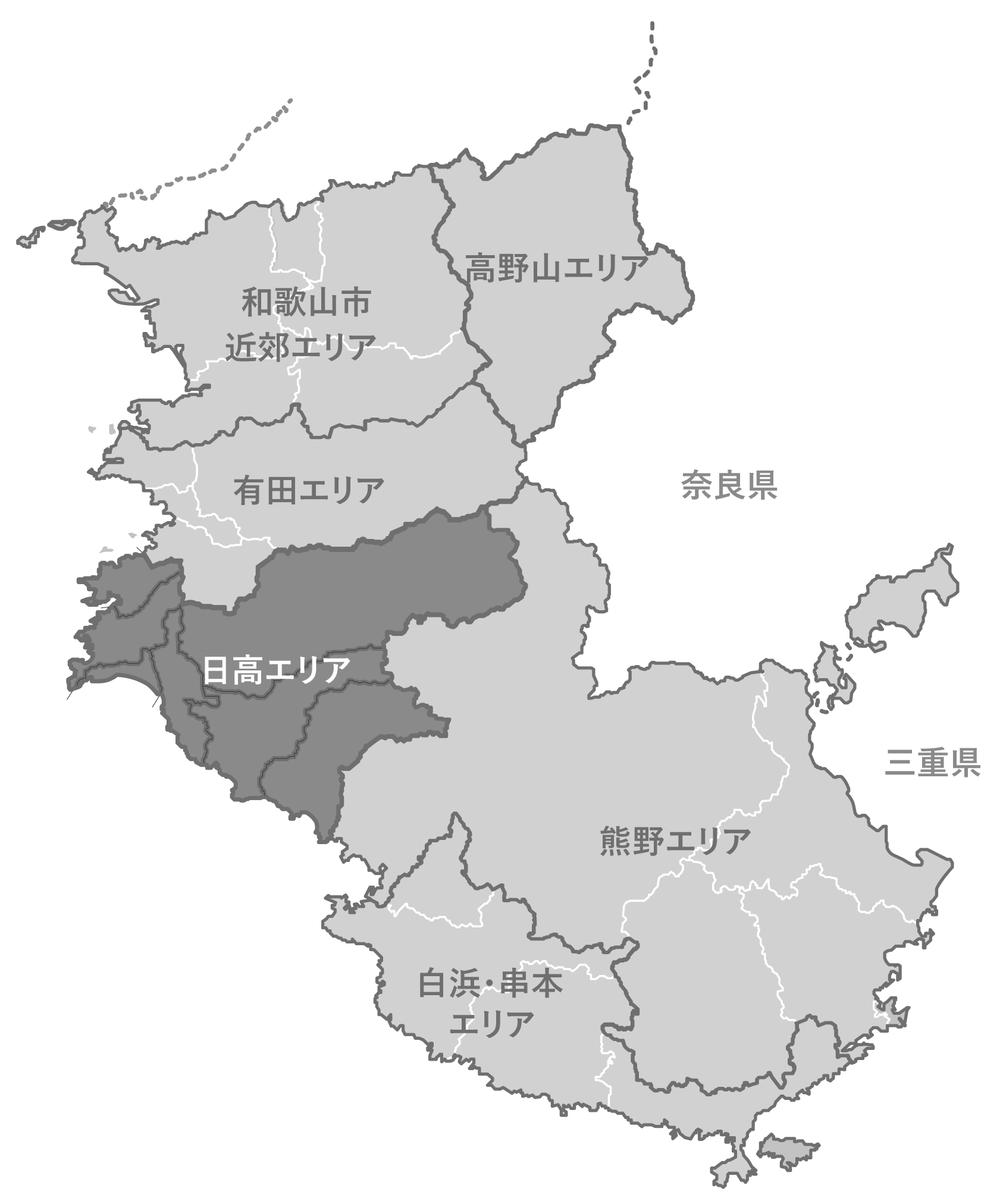 日高エリアの地図