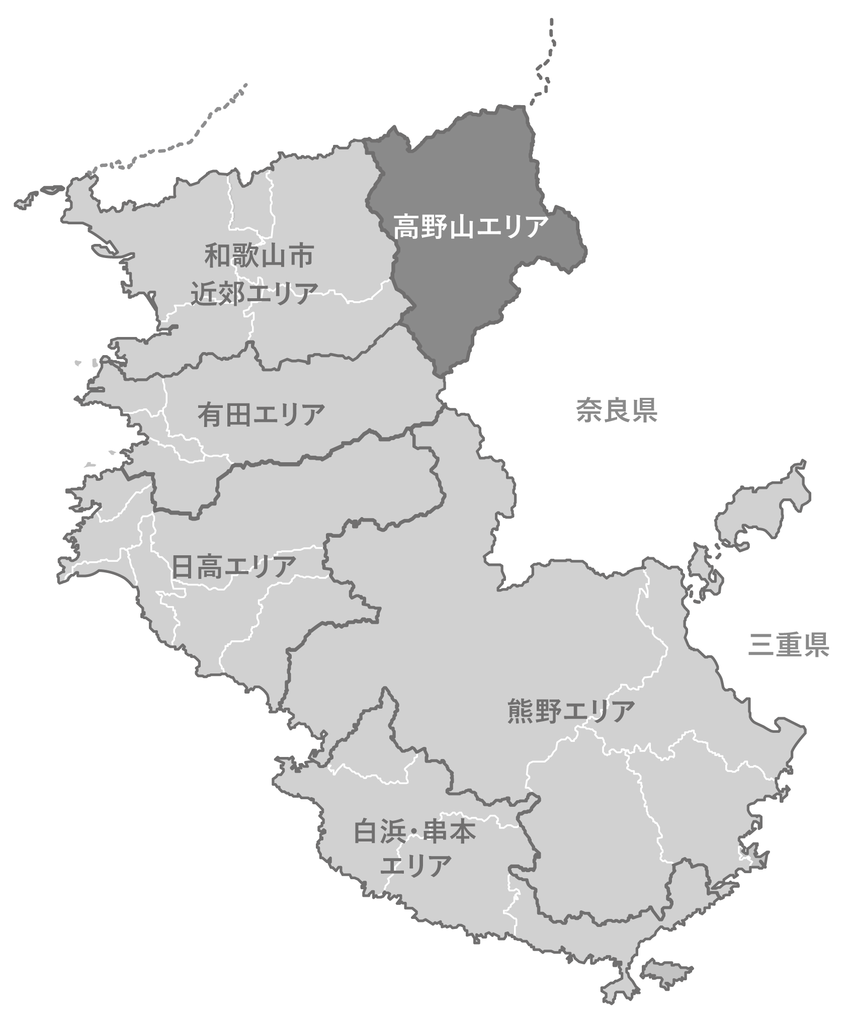 高野山エリアの地図