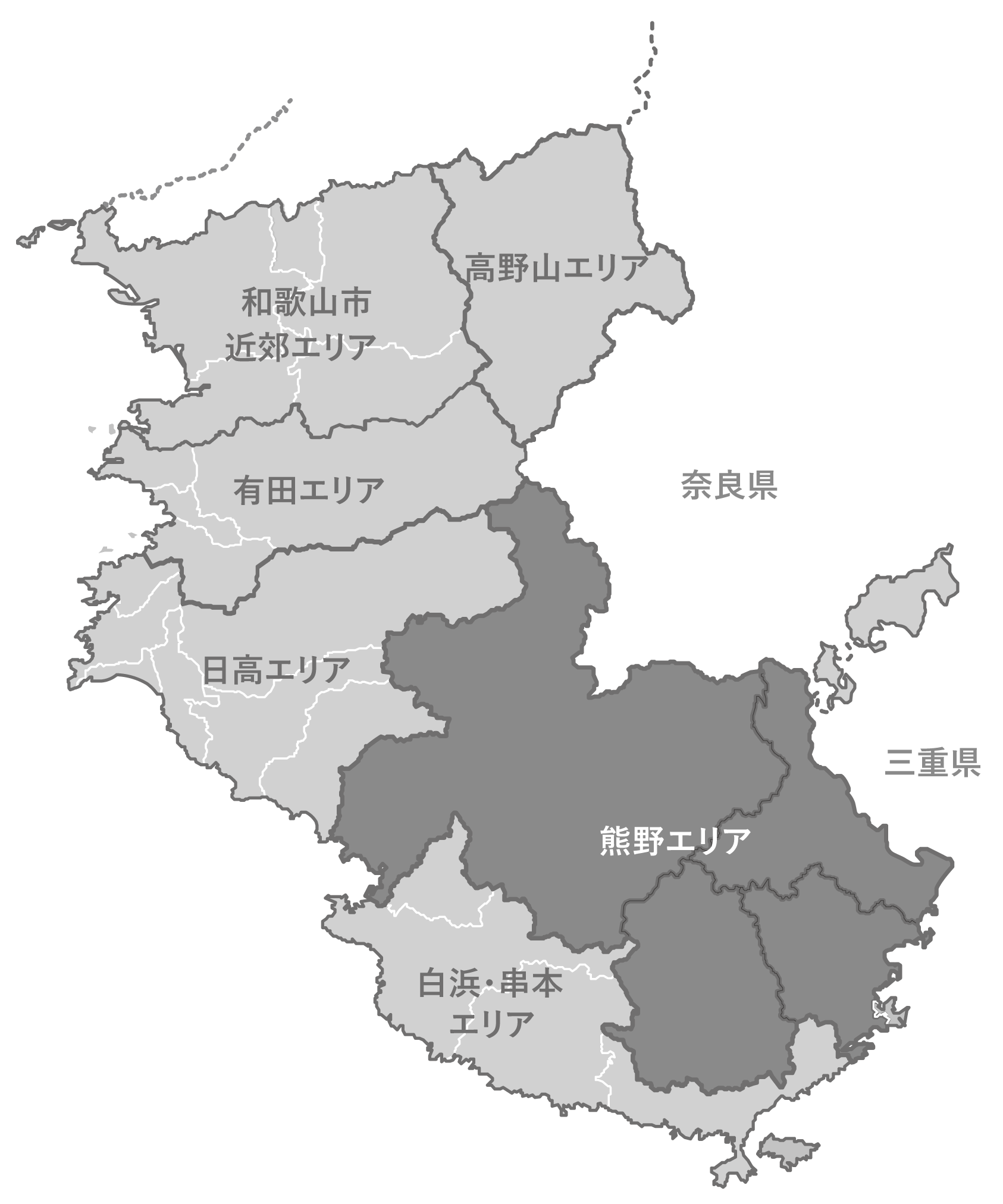 熊野エリアの地図